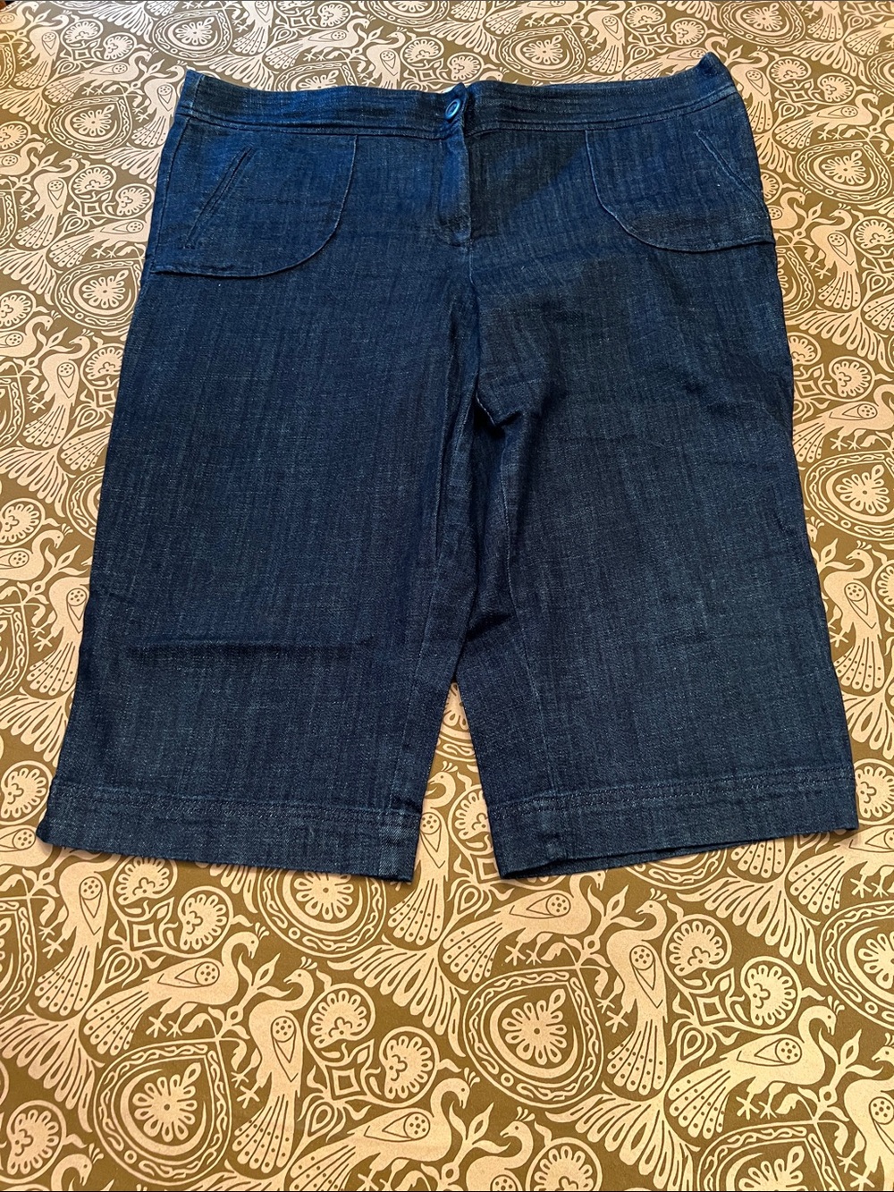 LOFT Dark Blue Denim Bermuda Shorts